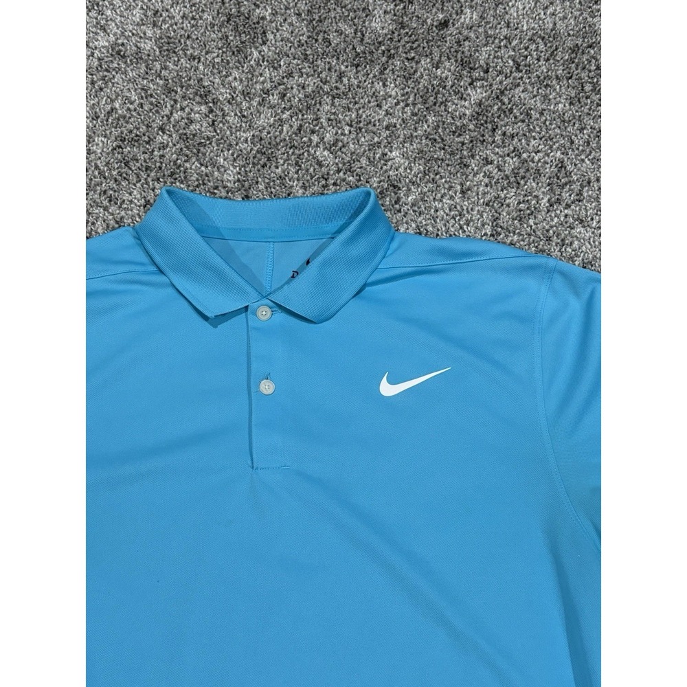 Nike Performance Dri-FIT Polo Shirt Mens Size Small Blue Short Sleeve